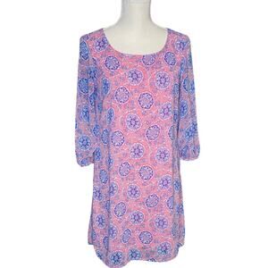 As U Wish  Pink & Blue Paisley Dress
